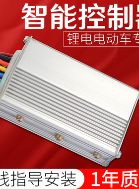 爆款智能无刷锂电池电动车电机控制器36-48v250wL24V350W800W1定
