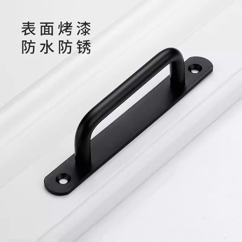 高级感免打孔不锈钢衣柜s移门推拉手抽屉把手橱柜子提手柄明装玻