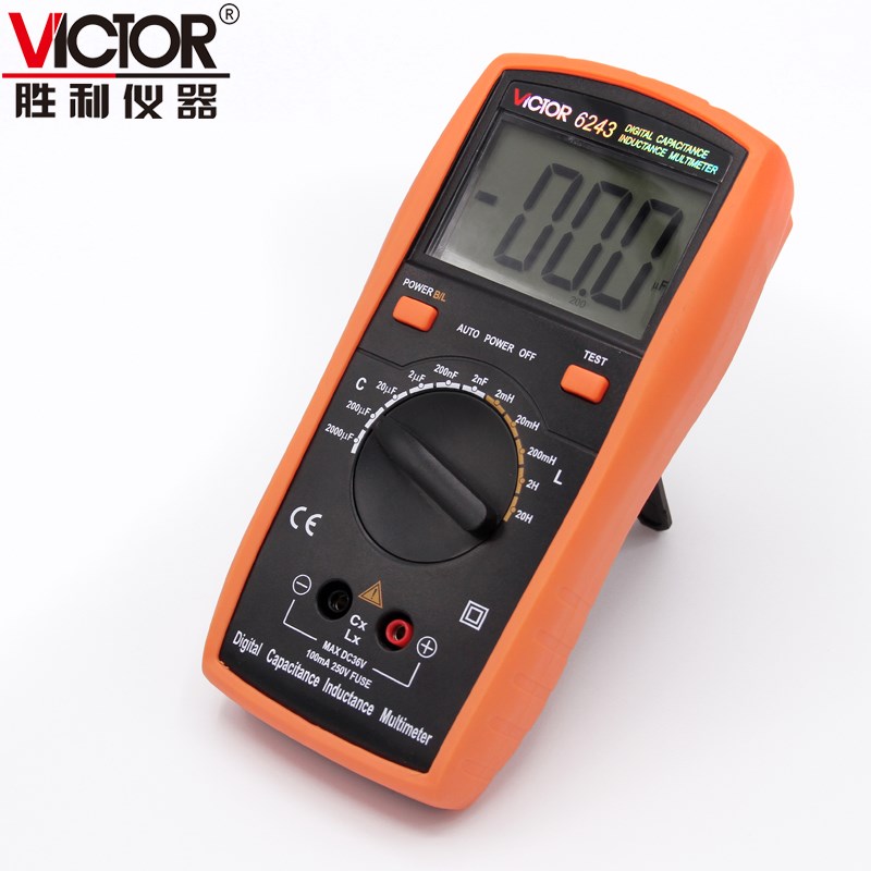 胜利电容表高精度数字手持带背光数显电感表测试仪VC6O243/VC6013