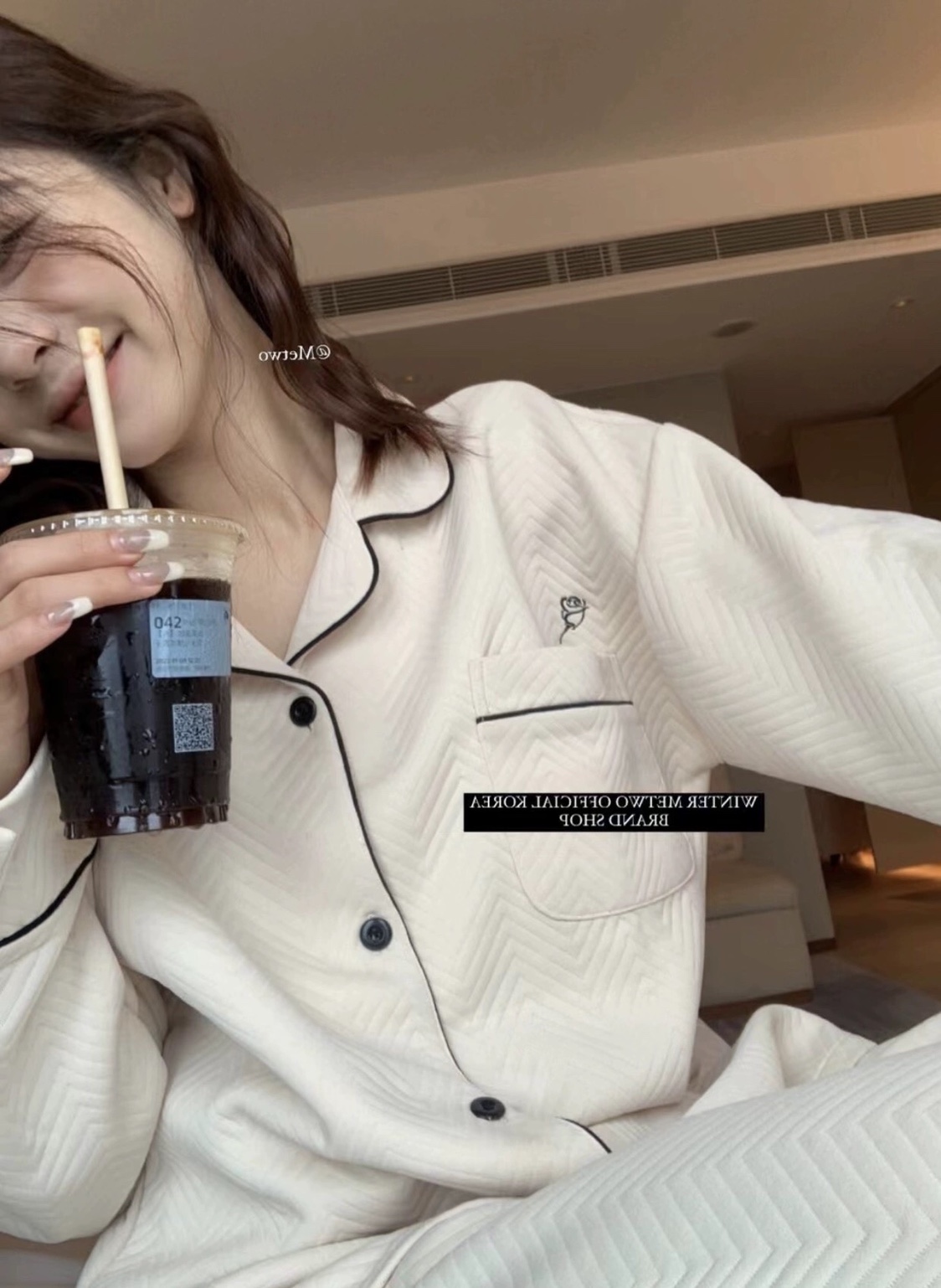 空气棉睡衣套装刺绣家居服套装