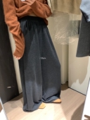 一勺甜 92389 百搭遛弯懒人针织休闲裤 hers秋上新 穿着好舒服