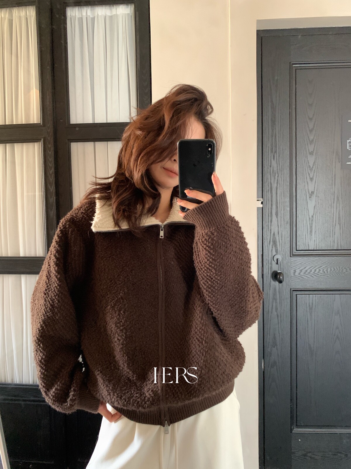 一勺甜 hers冬上新！气质撞色领口可两穿保暖毛衣女外套 92786#,女装/女士精品,毛针织衫,淘宝优惠券,粉丝福利购,淘宝优惠卷