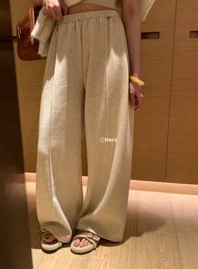 METWO 一勺甜hers巨保暖厚实！秋冬加绒加厚慵懒显瘦阔腿裤10554