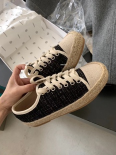 METWO适合秋冬的一只纯手工小香编织鞋女 秋冬款软底休闲平底单鞋