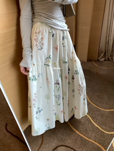 韩版 半身裙女2025新款 宽松休闲蓬蓬氛围感伞裙 8716碎花法式 METWO