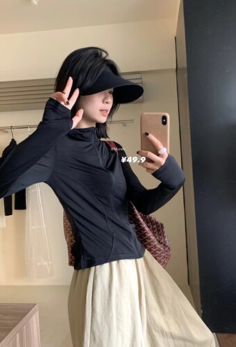 METWO秒杀！冰冰防晒衣女 夏季修身薄款2024透气运动外套防晒服