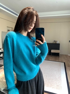 一勺甜 hers秋上新！韩标简约百搭通勤纯色圆领套头毛衣女92407