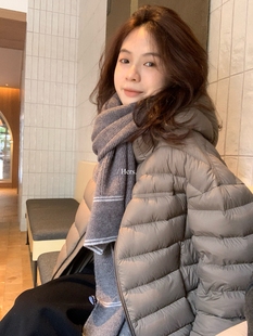 一勺甜 hers新国标大排骨连帽保暖羽绒服女2025冬白鸭绒外套92729