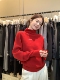 一勺甜 hers半高领蝙蝠廓形保暖毛衣女 2025秋冬毛针织上衣92755