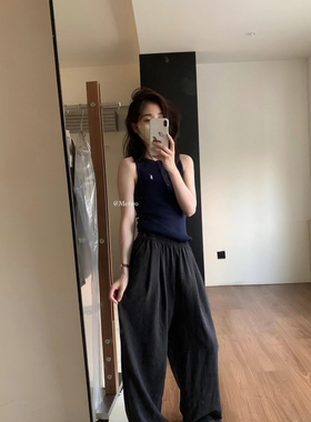 METWO慵懒松弛感 速干防晒汤汤裤女夏季薄款垂感显瘦直筒裤08570