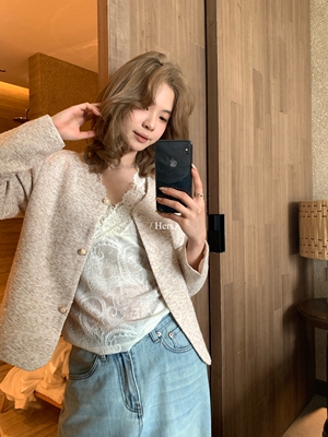 26年早春！【Hers】简约韩系气质日常正肩小香短外套  80262#