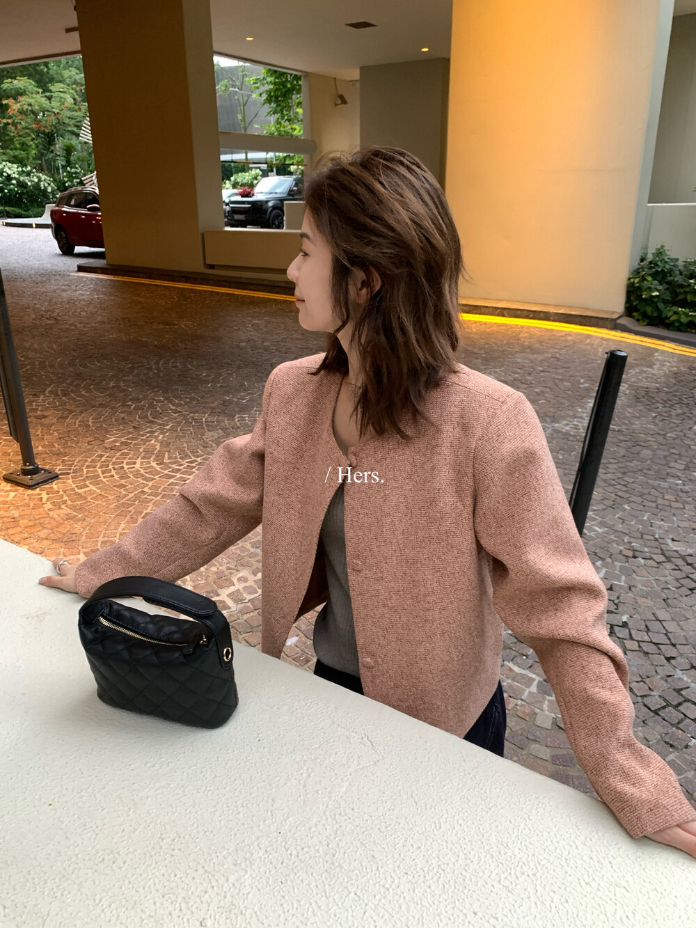 Hers小香风小精致感宽松短外套女