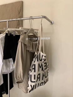 METWO一只布包 字母帆布环保袋超火周边ins款单肩手提购物袋女