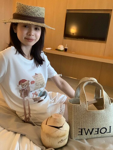 特METWO hers小熊图案蝴蝶结T恤短袖圆领上衣 20572