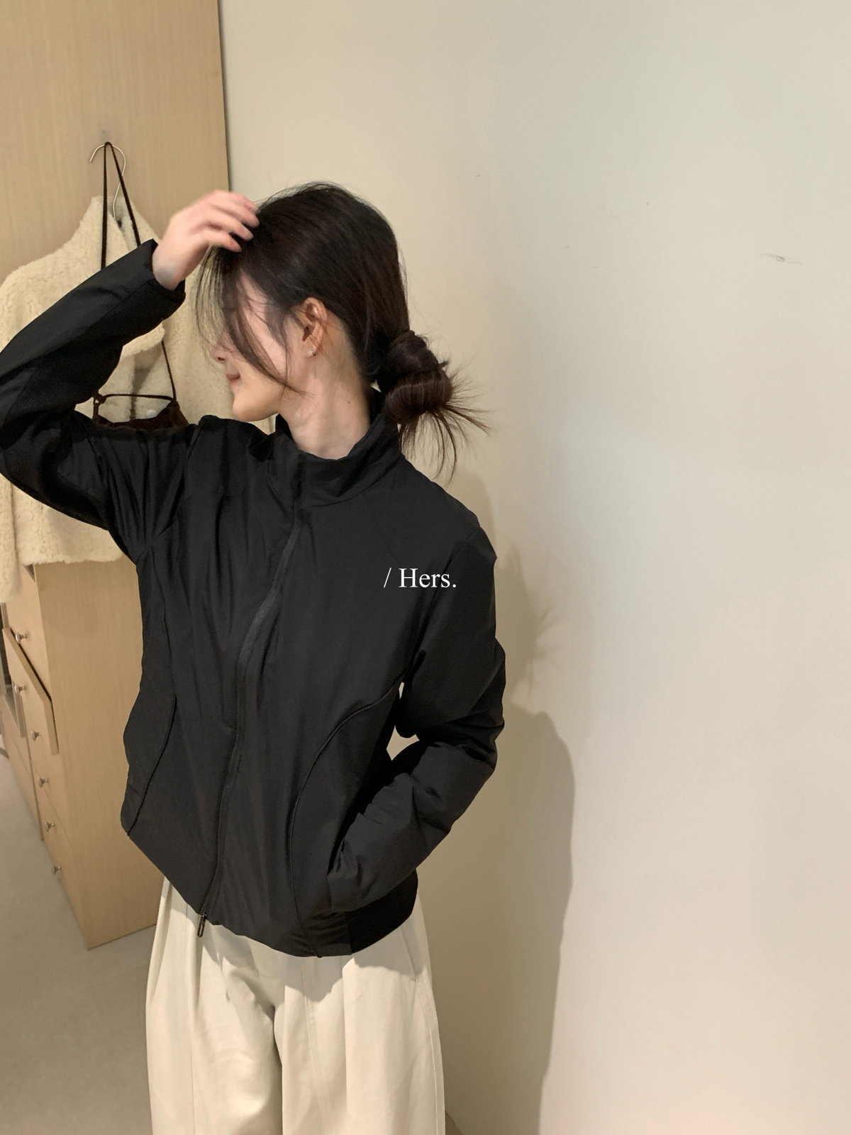 Hers日常轻薄保暖棉服短外套