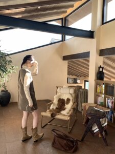 METWO 2181羊绒裙！带包包女秋冬时髦小香风显瘦毛呢无袖连衣裙