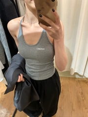 METWO 8679正肩高弹U领吊带背心女2025新款露背修身工字上衣内搭