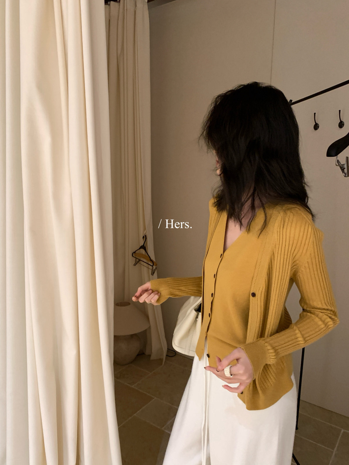 Hers慵懒感真两件拼接针织衫女