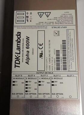 议价TDK-Lambda Alpha 600W 电源H67122 CA600 3.3R_MF,5A,12/12E