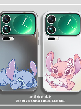 史迪仔适用小米15手机壳情侣17promax新款红米note14史迪奇13安琪k90趣味k80卡通k70男女12一对11玻璃10pro套