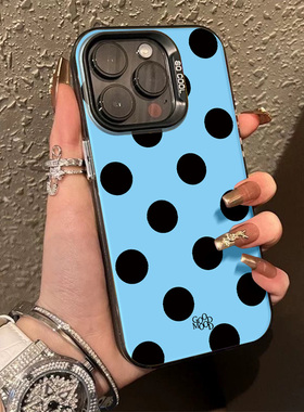 蓝色波点适用华为pura70pro手机壳mate70赵露思60同款nova13新款12小众11简约p50女款p40荣耀200防摔100pro套