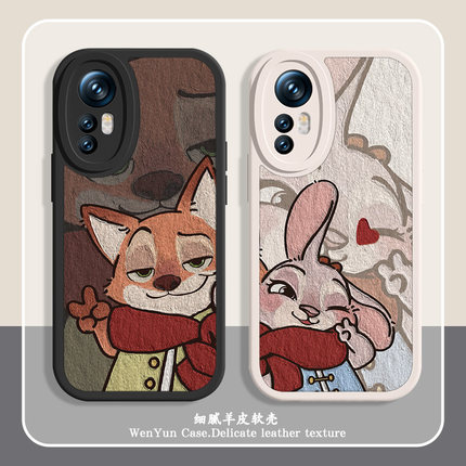 比耶朱迪尼克适用小米15手机壳秋冬17pro新款14情侣红米k80/k70/k60疯狂动物城note15卡通13男女12小羊皮11套