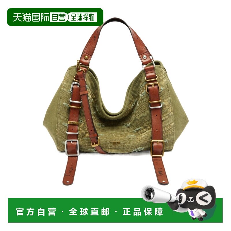 DIESEL 女士斜挎包 X10955P9404T7428 AW2026 绿色 D-One 中号单图片