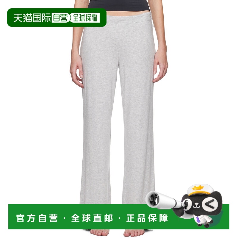 1h可退 潮奢 SKIMS 女士 灰色 Sleep Straight Leg 睡裤 BOSTR408