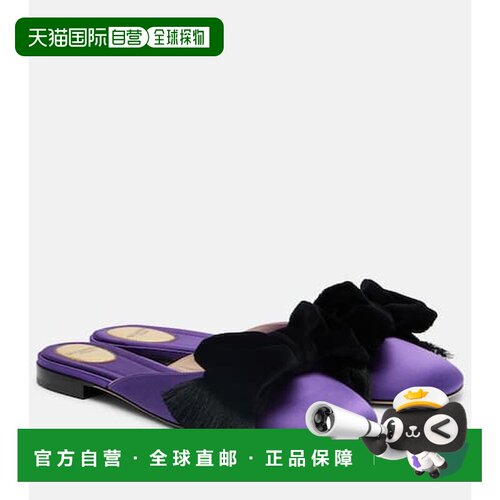 valentino 华伦天奴 女士 Reinette 蝴蝶结绸缎平底鞋 8W2S0NK7RA