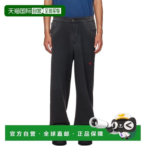 1h可退 潮奢 424 男士 黑色 Big Daddy 运动裤 FFF4MT02APJE2039