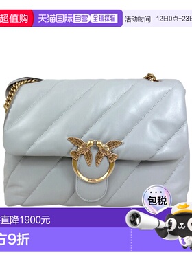 PINKO 女士斜挎包 100037A0F2K32Q SS2026 灰色徽标 手提包单肩包