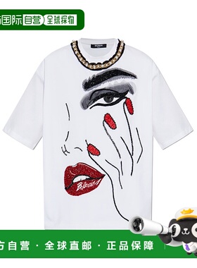 BALMAIN 女士T恤 EF0EG135PC93GRR SS2025 白色 短袖T恤