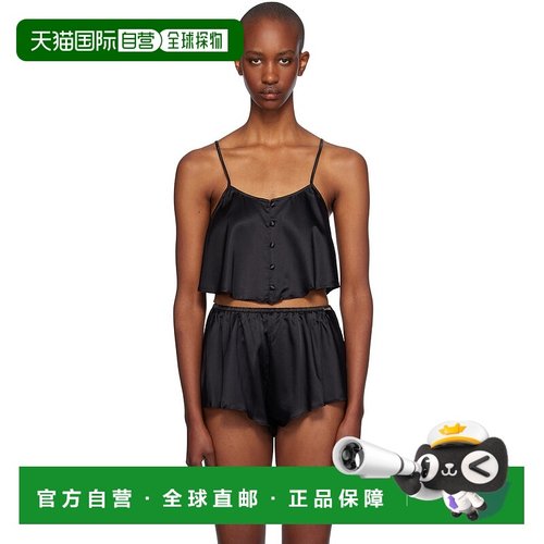 1h可退 潮奢 Fleur Du Mal 女士 黑色 Luxe Flutter 吊带背心 TP0