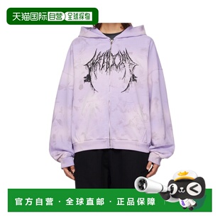 AW2024 WDTJ324878UPP 紫色 长袖 WE11DONE 连帽衫 女士针织毛衣