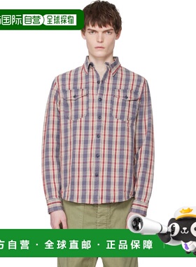 潮奢 ralph lauren rrl 拉夫 劳伦RRL 男士 蓝色 & 灰白色 Lee 衬