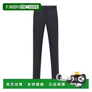 413C107A6240C540 休闲裤 蓝色 DIOR 折痕细节休闲裤 男士