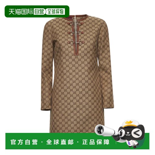 GUCCI 女士连衣裙 820404Z8BZA2190 SS2025 绿色 'GG' dress
