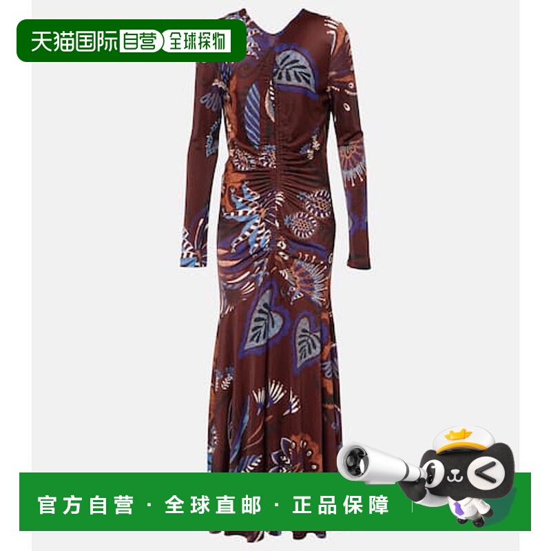 1h可退 潮奢 FARM RIO 女士 Delicate Garden 褶皱长款连衣裙