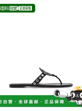 TORY BURCH 女士拖鞋 1673110001 SS2025 黑色 Leather slides Mi