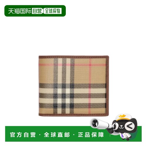 BURBERRY 男士钱包 81282481 AW2026 花色 格纹双折钱包