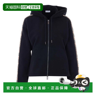 BURBERRY 女士卫衣 8121158 SS2026 黑色 Black Harper Zip Hoodi