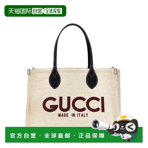 GUCCI 女士手提包 772176FACUL8573 AW2024 白色 Ivory canvas sh