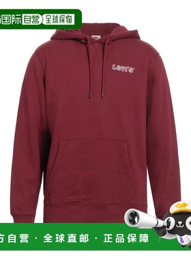 1h可退 潮奢 Levi'S 李维斯 男士 连帽卫衣 red红色 舒适时尚