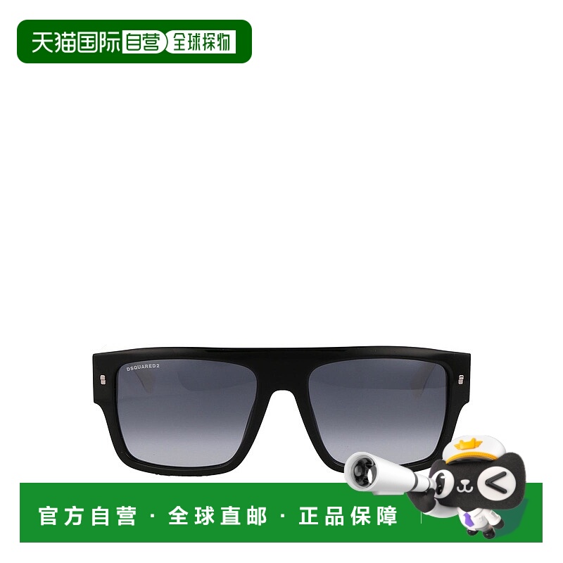 1h可退 DSQUARED2 男士太阳镜 ICON0003S80S9O SS2025 黑色