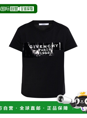 GIVENCHY 女士T恤 BW70FJP78U001 AW2025 黑色 T-shirt with prin