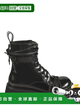 1h可退 潮奢 Moschino 莫斯奇诺 女士 黑色 Biker 踝靴 MA24014G0