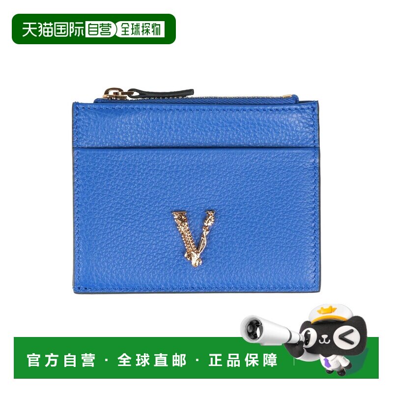 潮奢 versace 范思哲 女士 卡套 blue蓝色 舒适时尚卡包