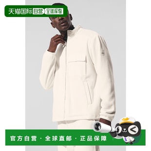 男款 纯色高领宽松拉链夹克外套 m3215rIvory yoga alo