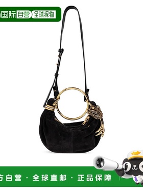 CHLOÉ 女士饰品 CH25WS623Q40001 CO 黑色 迷你绒面革手镯式流浪