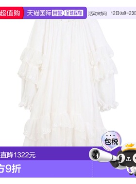 CHLOÉ 女童连衣裙 C20612117 AW2025 白色 Dress With Ruches